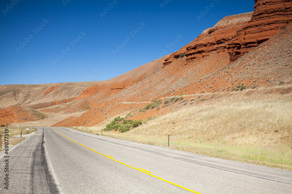 Winding road through mountainous area, Utah, USA Winding road through mountainous area, Utah, USA