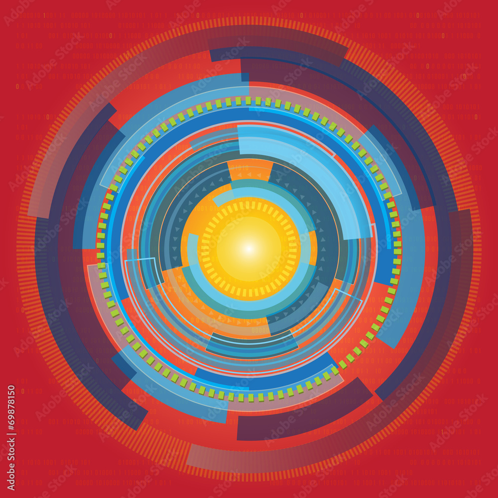 Red circle digital background