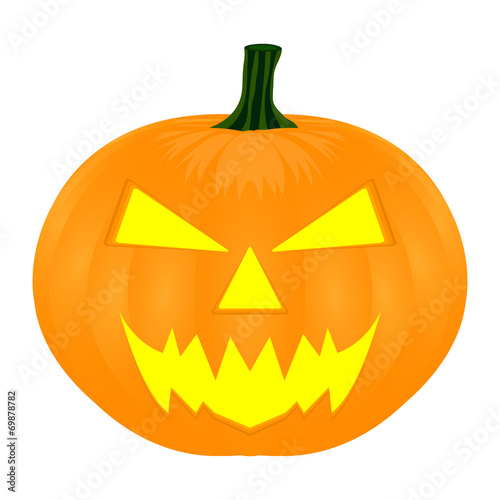 Halloween Pumpkin isolated on white