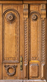 fragment of old wooden door