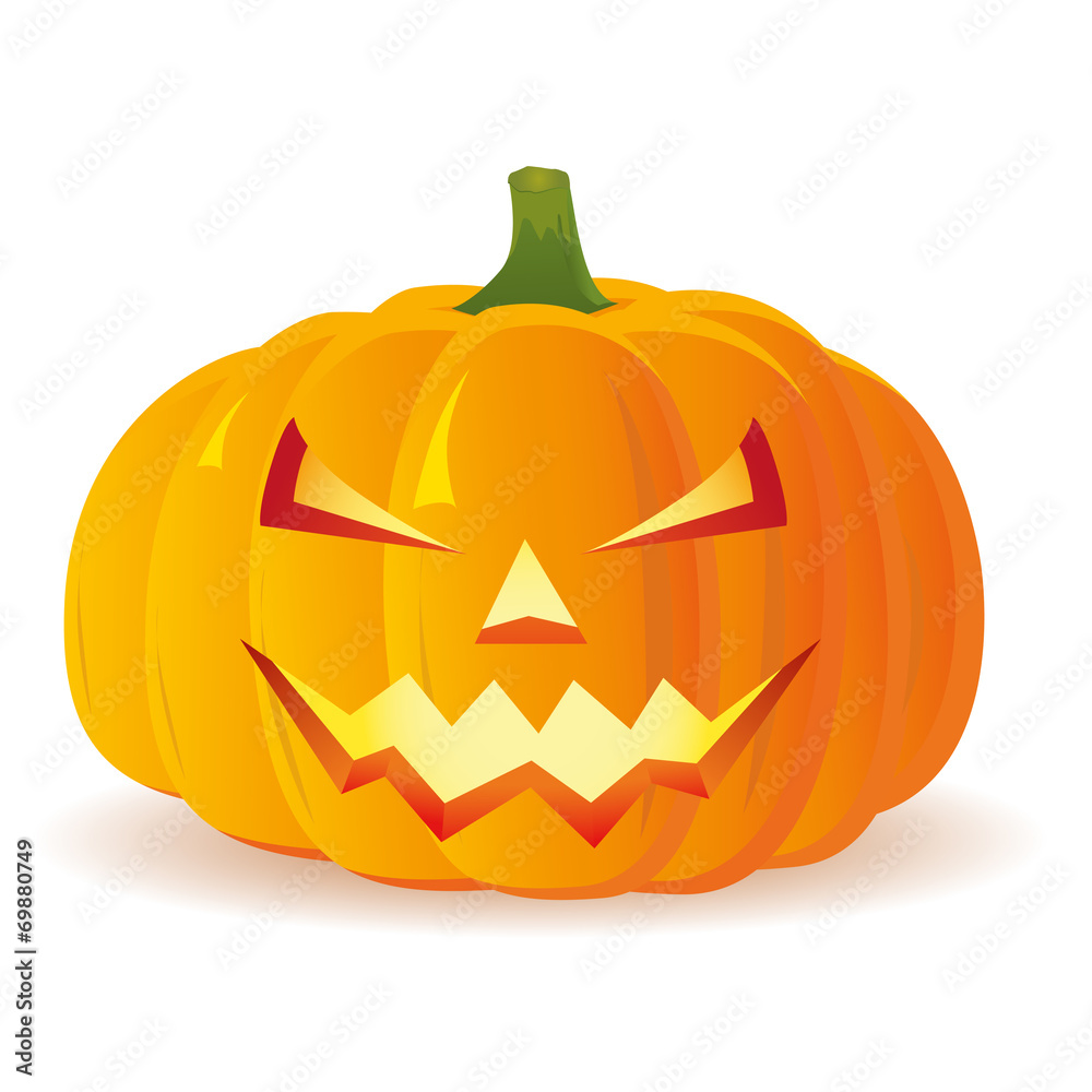 Halloween Pumpkin isolated on white background, vector Halloween Pumpkin isolated on white background, vector