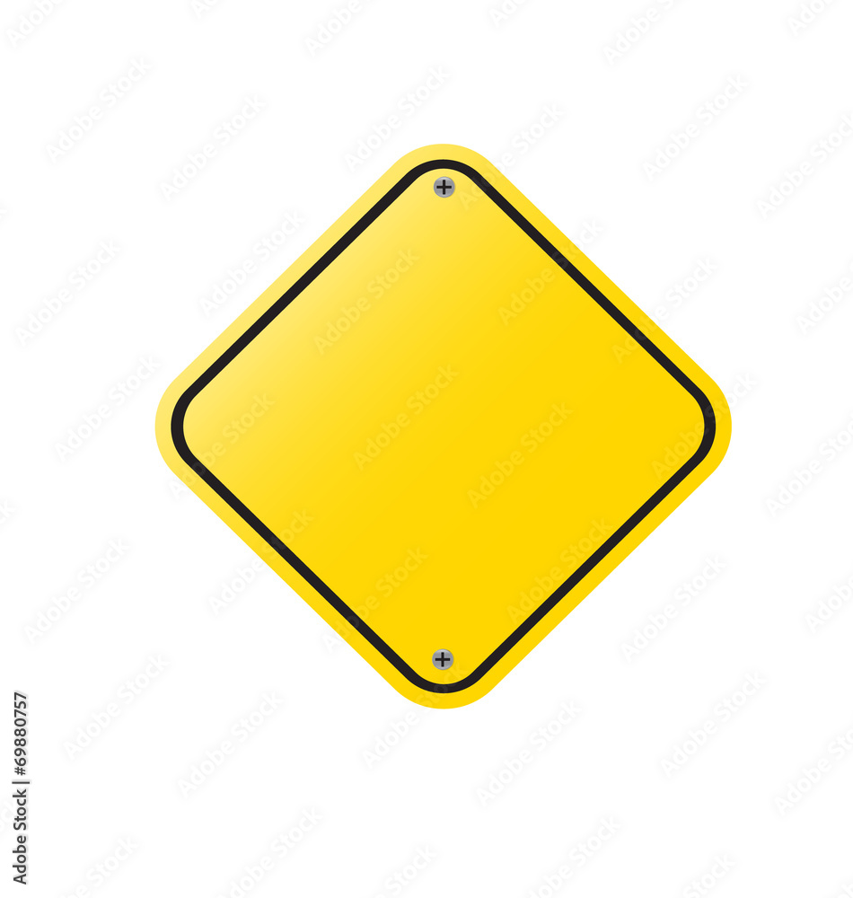 Blank Yellow Sign - Empty Yellow Symbol isolated set on white Blank Yellow Sign - Empty Yellow Symbol isolated set on white