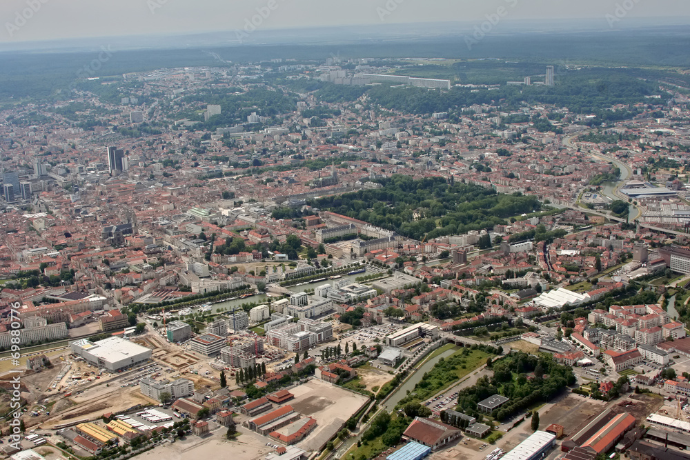 Naklejka premium Vue aérienne de Nancy