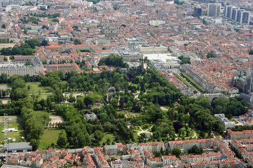 Vue aérienne du pac de la pépinière - Place Stanilas - Nancy