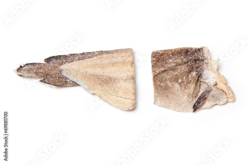 Pieces of salt cod fish