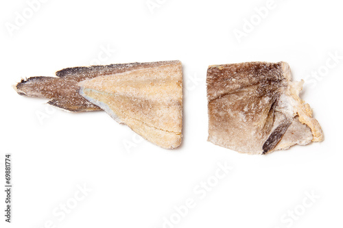 Pieces of salt cod fish