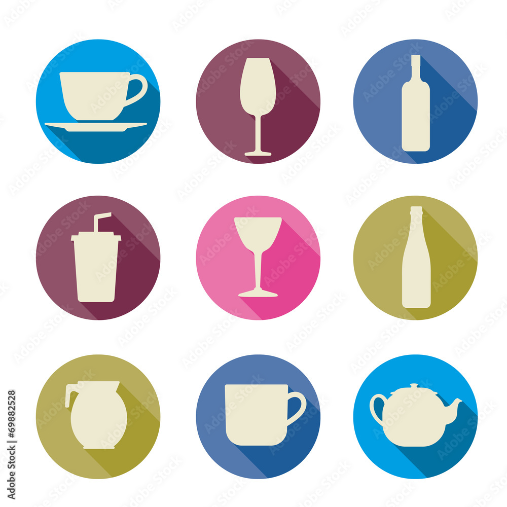 Beverage icons Beverage icons