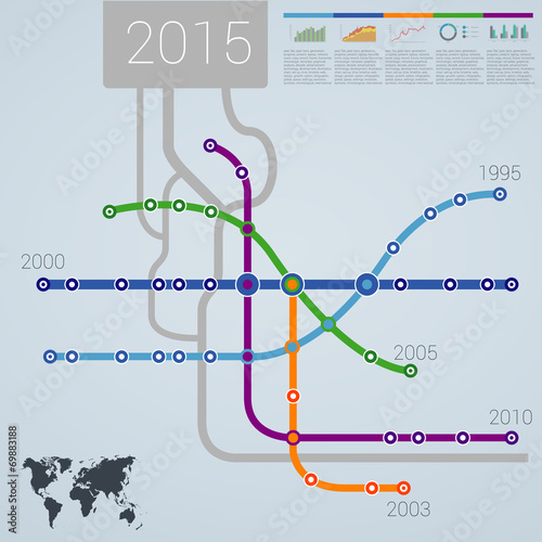 Infographics subway construction data