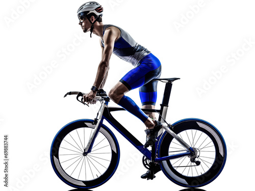 man triathlon iron man athlete cyclist bicycling