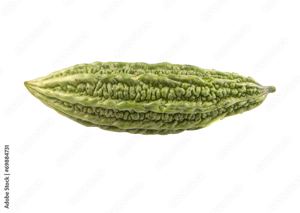 Bitter gourd vegetable over white background Bitter gourd vegetable over white background