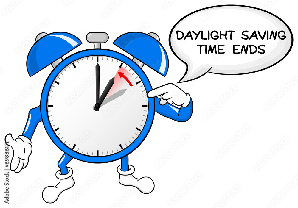 alarm clock change to standard time Stock Vector Adobe Stock