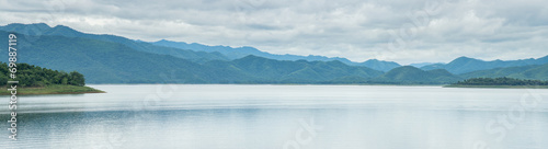 Mountain lake panorama view © Atip R