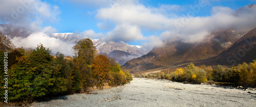 beatiful autumn in Caucasus Mountains, Azerbaijan