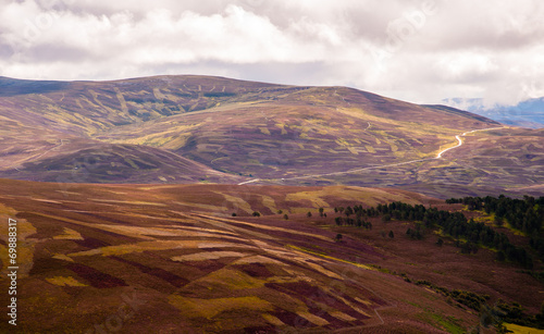panoramic view on scottish highlands