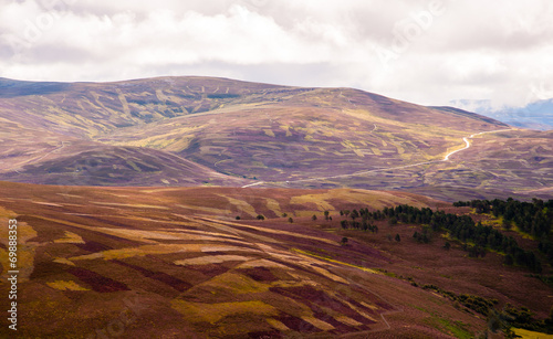 panoramic view on scottish highlands