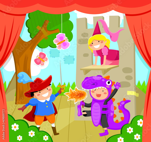 kids performing a theater play