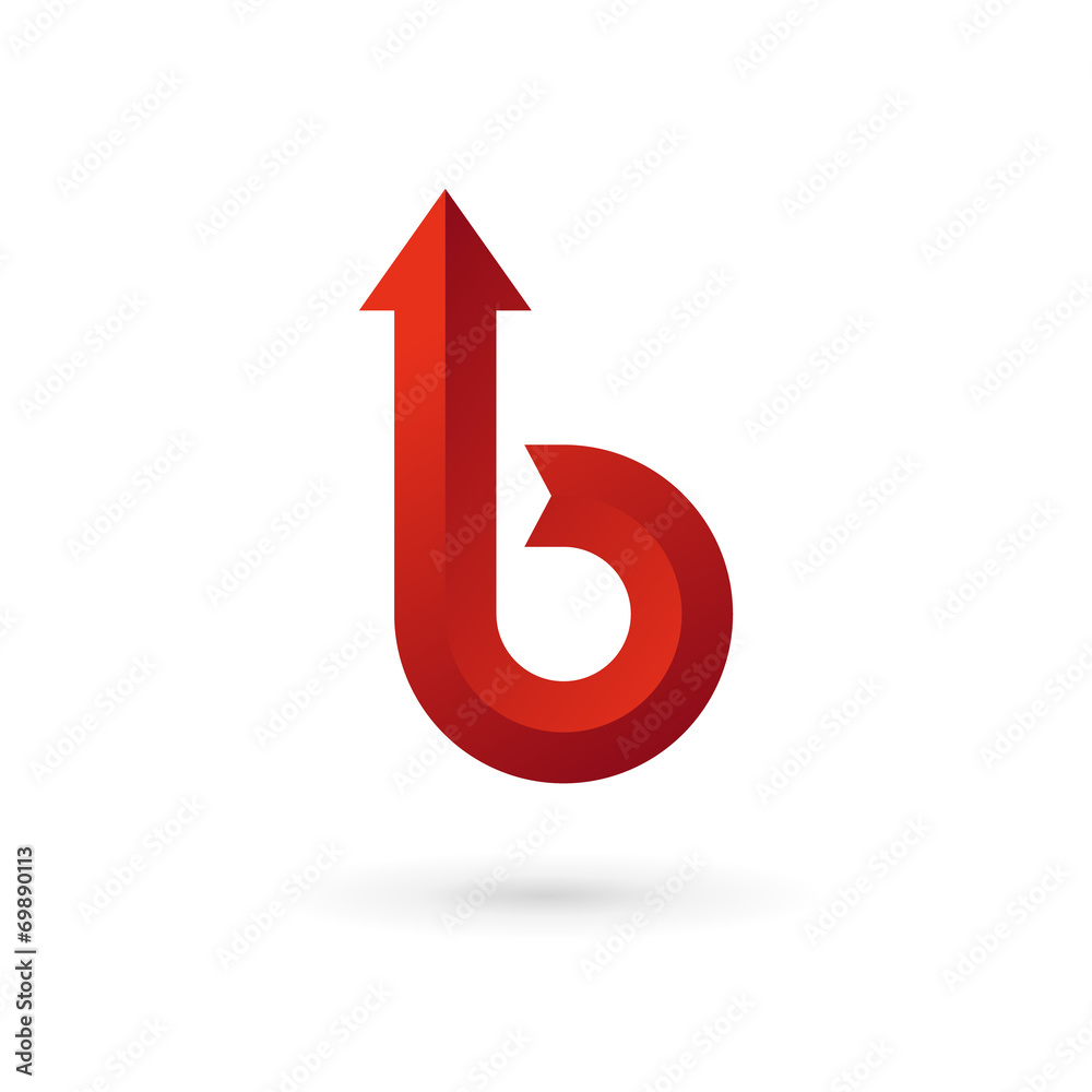Letter B arrow ribbon logo icon design template elements. Letter B arrow ribbon logo icon design template elements.