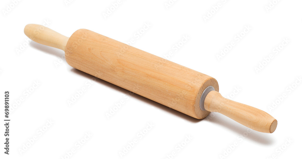 baking rolling pin and on white background baking rolling pin and on white background