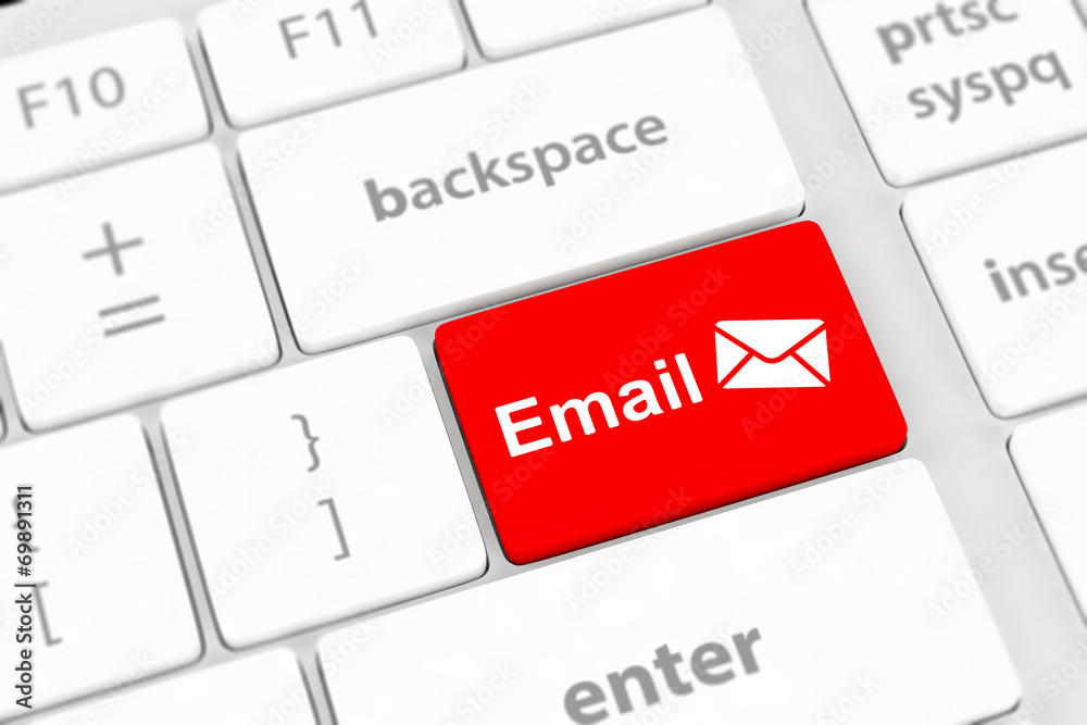 Computer keyboard with e-mail key Computer keyboard with e-mail key