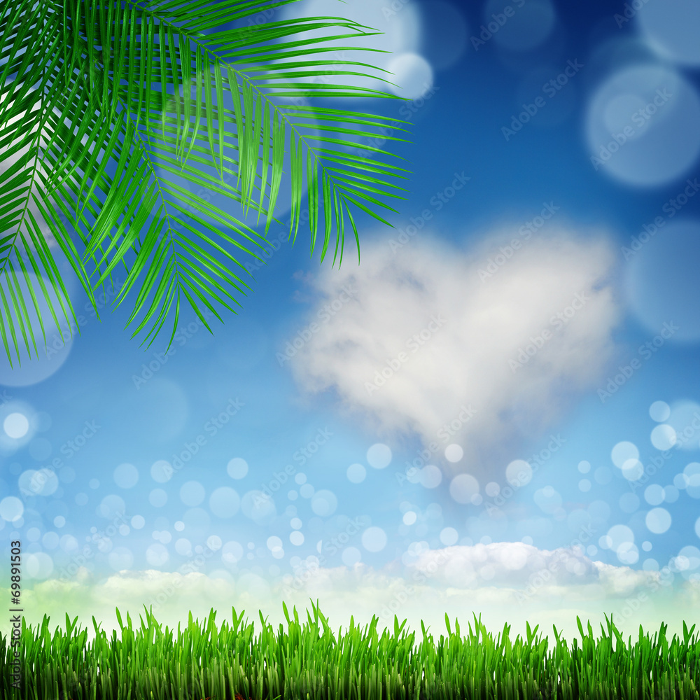 Obraz premium natural green background with selective focus