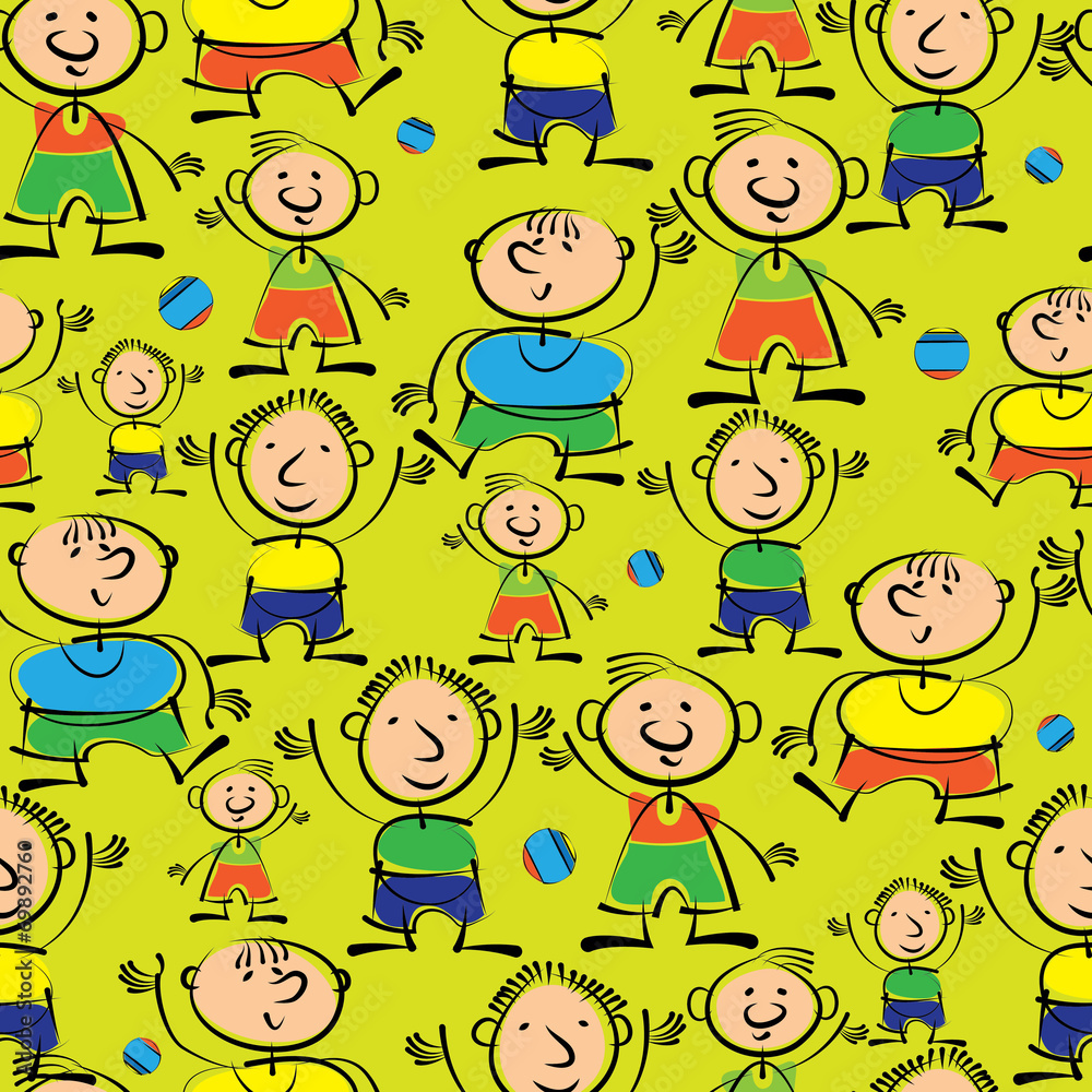 boys are different seamless pattern