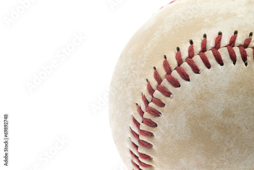 old baseball isolated on white