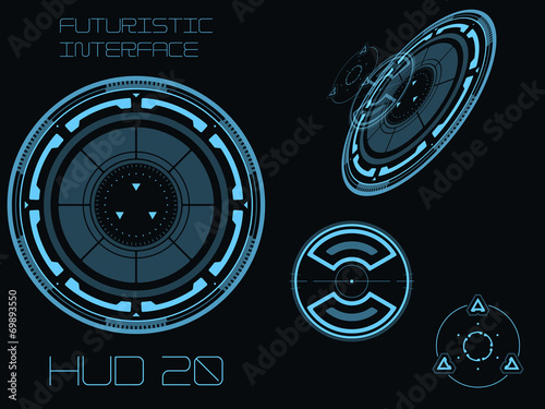 Futuristic user interface HUD