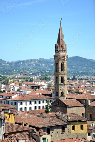 Ancient bell tower seen from Florence