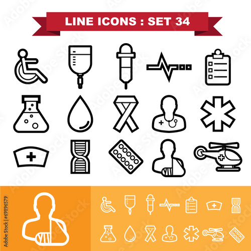 Line icons set 34