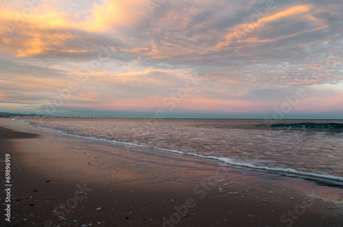 sunset on the beach