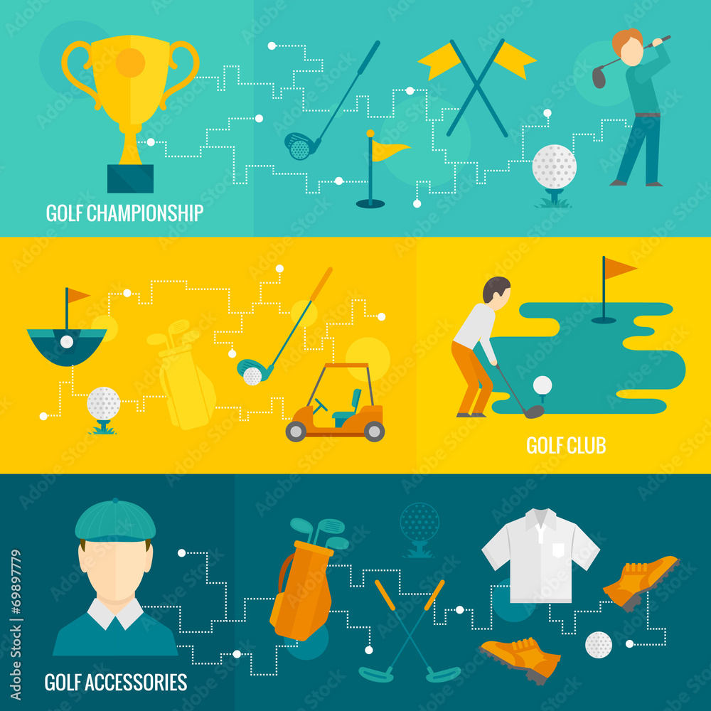 Fototapeta premium Golf banners set