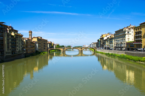 Old bridge over the River Arno  Florence - Tuscany