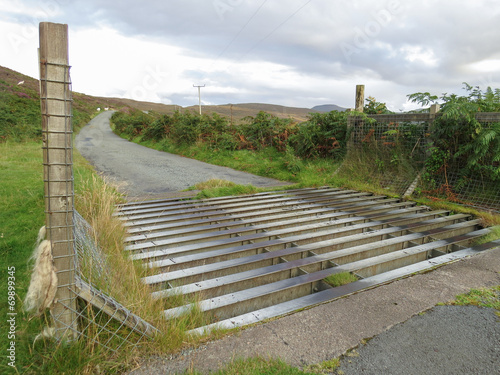 Cattle grid in the Scottish Highlands