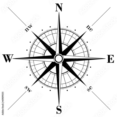 Canvas Print Compass Rose