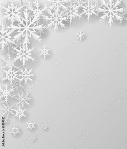 Christmas snowflake on paper
