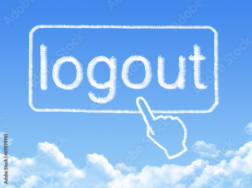 logout message cloud shape