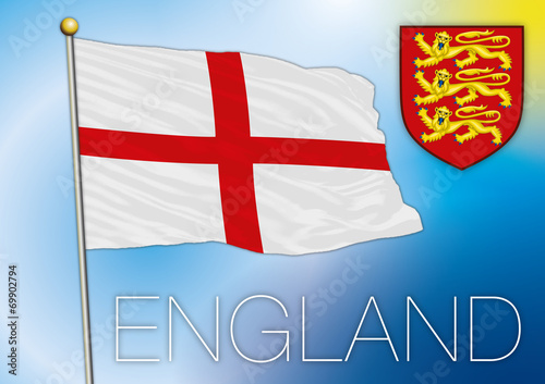 england flag and coat of arm