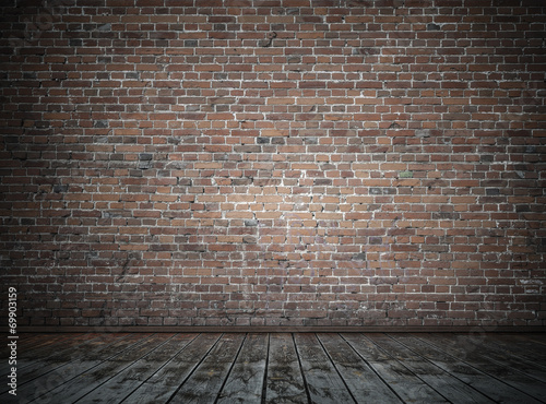 old room with brick wall