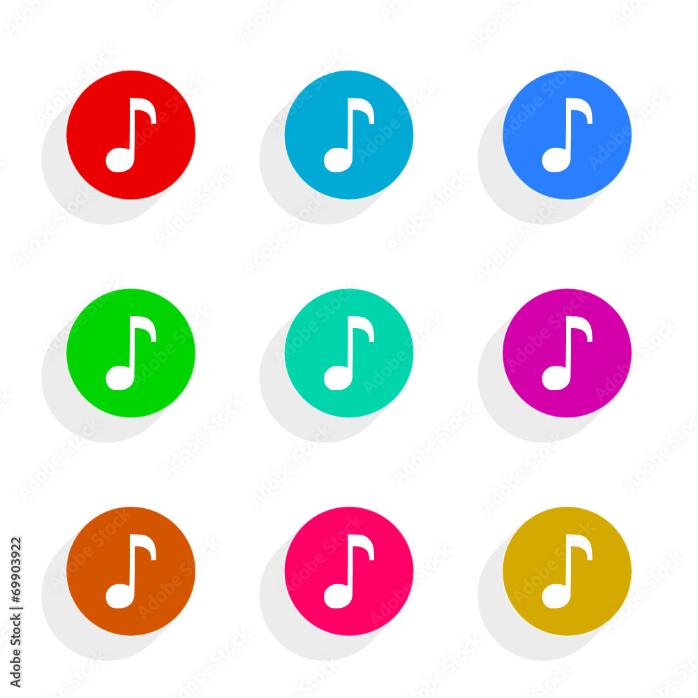 music flat vector icon set music flat vector icon set