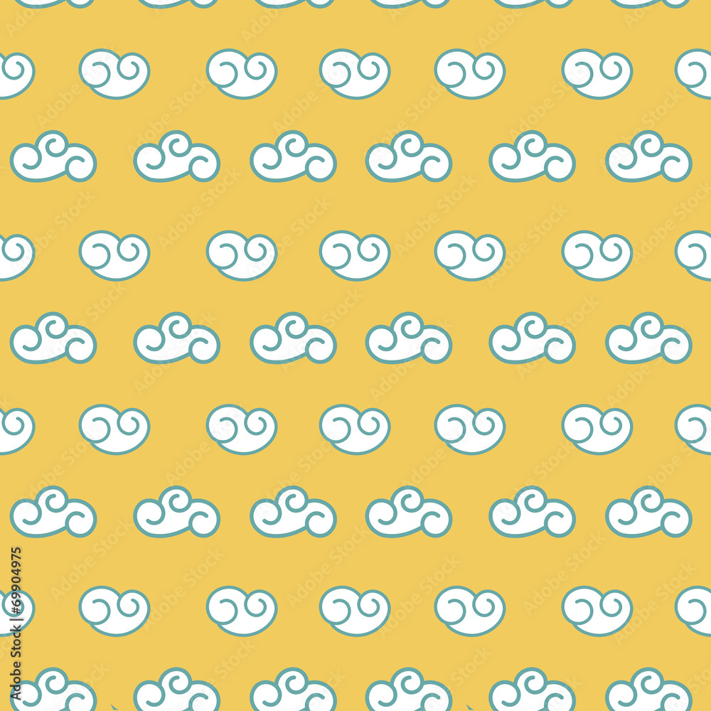 Vector retro seamless clouds backgroung Vector retro seamless clouds backgroung