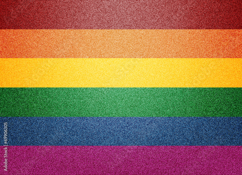 Wallpaper Mural Denim Rainbow flag