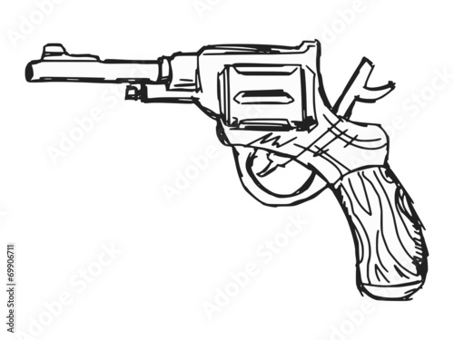 Slika na platnu revolver