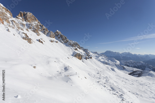 panorama of the Alpes in the dolomites