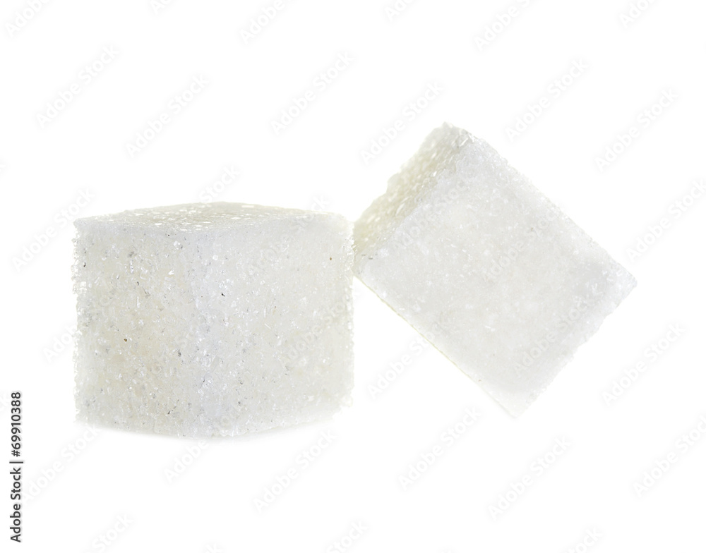 Cubes of sugar isolated on white background Cubes of sugar isolated on white background