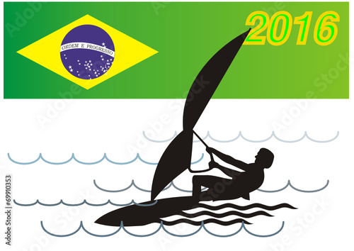 Sportfest 2016 in Rio de Janeiro - Brasilien - Windsurfen