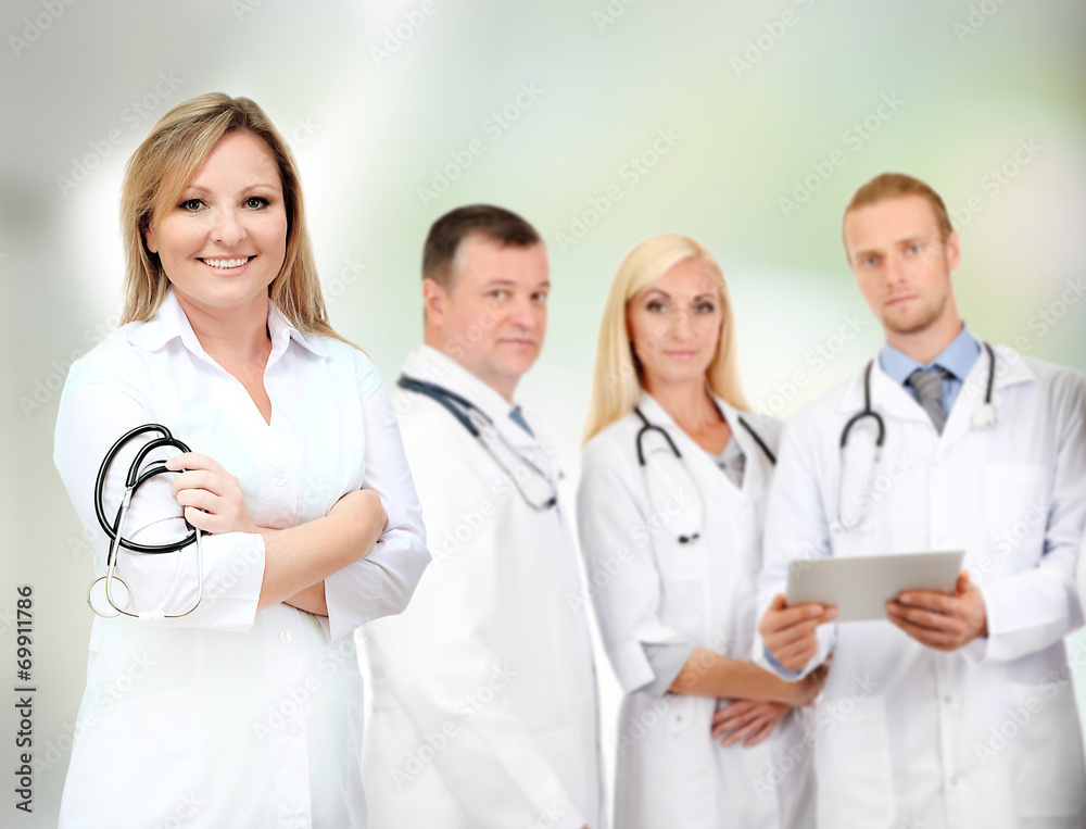 Fototapeta premium Medical workers in hospital