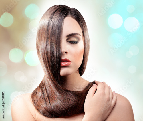 Beautiful young woman with ...