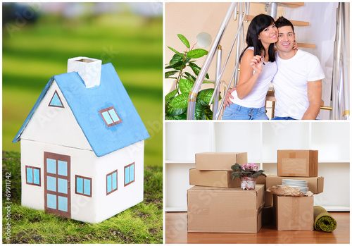 Real estate collage: moving...