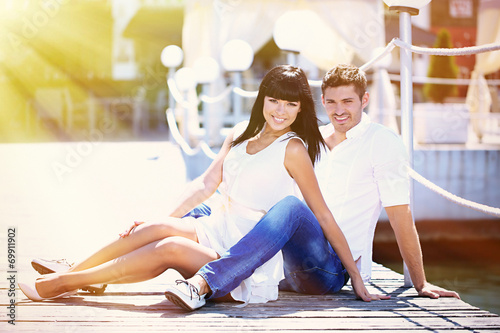 Beautiful young romantic co...