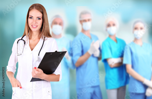 Medical workers in hospital